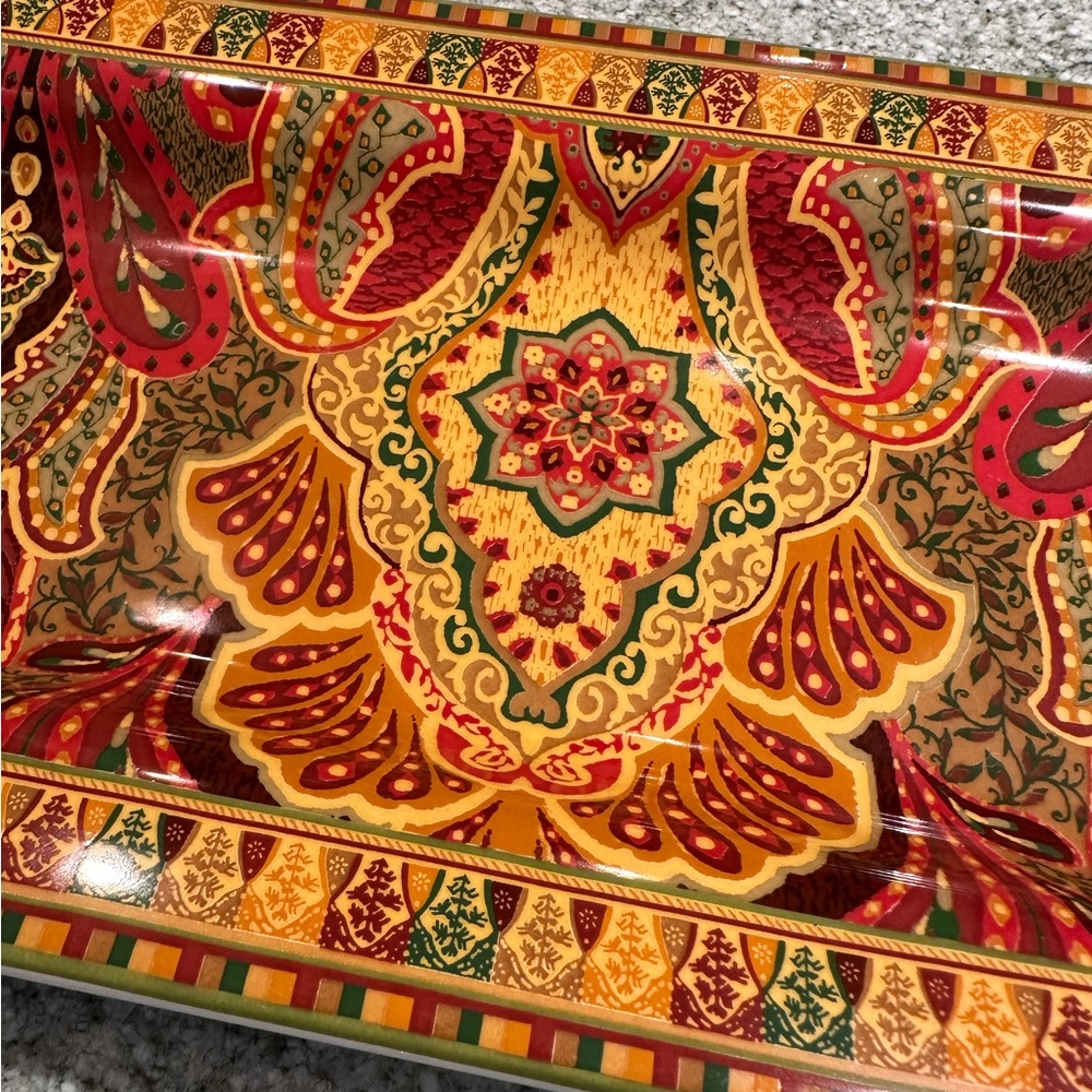 NWOT Colorful Rectangular Platter - Picture 2 of 11